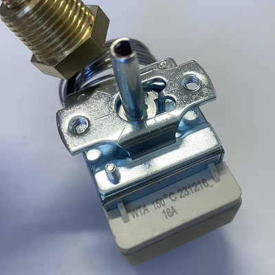 Düzenlenebilir ampul kapilyar tüp termostat 290F 16A WTA 3/8'' NPT ipliği ile Bimetal termostat anahtarı